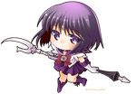  2016 artist_name bent_over bishoujo_senshi_sailor_moon boots chibi choker circlet dated full_body glaive holding holding_spear holding_weapon makokb pleated_skirt polearm purple_eyes purple_footwear purple_hair purple_sailor_collar purple_skirt ribbon sailor_collar sailor_saturn sailor_senshi_uniform silence_glaive skirt solo spear star star_choker tomoe_hotaru transparent_background weapon 