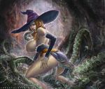  anal anal_penetration anotherartistmore big_breasts breasts butt clothed clothing double_penetration dragon&#039;s_crown female green_eyes hair hat huge_breasts human magic_user mammal nipples not_furry orange_hair penetration sorceress_(dragon&#039;s_crown) tentacles topless vaginal vaginal_penetration voluptuous water wet 