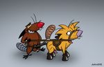  angry_beavers balls beaver bit_gag brothers daggett dildo duo equine_dildo gag gradient_background hi_res johnofe male male/male mammal norbert penis petplay ponyplay precum rodent roleplay sex_toy sibling simple_background 