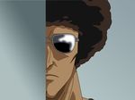  afro highres male_focus matsushiro_ken peeking_out solo sunglasses vector_trace wallpaper yakitate!!_japan 