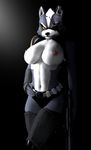  anthro armor big_breasts blue_fur breasts canine clothed clothing crossgender edit eye_patch eyewear female fur gun mammal nintendo nipples oystercatcher7 photo_manipulation photomorph ranged_weapon scar solo star_fox topless video_games weapon white_fur wolf wolf_o&#039;donnell 