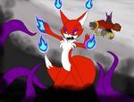  blue_fire canine clothed clothing female fire fog fox fur human jack lagomorph machine male mammal mist nude oil outside rabbit raikoo red_fur robot tentacles tuft von_kruztian_(scare_games) will-o-wisp wisp_(scare_games) 