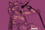  avoid_posting big_breasts breasts canine clothing doffa female fox mammal singing 