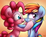  blush cute duo equine female feral friendship_is_magic hair heavymetalbronyyeah horse mammal multicolored_hair my_little_pony pink_hair pinkie_pie_(mlp) rainbow_dash_(mlp) tongue tongue_out wings 