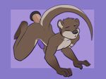  anal anal_penetration casparr dildo eyes_closed gemini_the_otter male mammal mustelid orgasm otter penetration penis sex_toy 