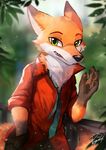 2016 anthro canine clothed clothing disney fox fur green_eyes male mammal nick_wilde penguinexperience zootopia 