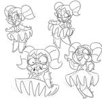  angry animatronic baby_(fnaf) ballerina cats_don&#039;t_dance eyes_closed female humanoid looking_at_viewer machine model_sheet monochrome robot sister_location smile solo style_parody tutu unnecessaryfansmut 