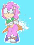  amy_rose bottomless clothed clothing cute pussy rosy_the_rascal skirt sonic_(series) young 
