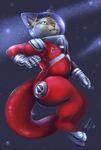  2016 ambiguous_gender astronaut blue_eyes brown_fur cat feline fur gravewalker mammal solo space spacesuit 