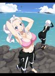  2girls ass cleavage fairy_tail family female gaston18 lisanna_strauss mirajane_strauss multiple_girls siblings sisters white_hair 