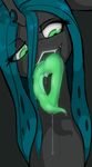  2016 changeling drooling eyelashes female feral friendship_is_magic green_eyes hair hi_res horn long_hair long_tongue my_little_pony open_mouth queen_chrysalis_(mlp) saliva solo theobrobine tongue tongue_out 