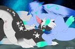  2016 3_toes anthro anus aster_(azil31) azil31 black_fur blue_fur blue_hair blue_penis butt claws cum cumshot digital_media_(artwork) dragon duo eyes_closed fellatio female fur furred_dragon green_fur green_markings hair hand_on_head hindpaw humanoid_penis male male/female markings multicolored_fur nova_(azil31) nude one_eye_closed oral orgasm paws penis pussy semi-anthro sex sky space star starry_sky syntex toe_claws toes tongue tongue_out two_tone_fur white_fur white_hair white_markings wings 