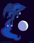  blue_hair crown equine eyeshadow female friendship_is_magic hair horn jewelry makeup mammal moon my_little_pony necklace princess_luna_(mlp) purple_background simple_background solo texasuberalles winged_unicorn wings 