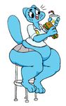  belly beverage big_belly big_breasts big_butt breasts butt cartoon_network female food kingly_(artist) nicole_watterson overweight solo tagme the_amazing_world_of_gumball thick_thighs weight_gain wide_hips 