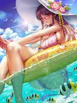  bikini cleavage gang_road_joker megane osuk2_(osugi) swimsuits wet 