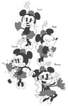  &lt;3 clothing collar confetti disney english_text eyelashes female flower greyscale happy hat mammal minnie_mouse monochrome mouse open_mouth plant rodent skirt smile solo splooge sweat sweatdrop tears text tongue tongue_out 