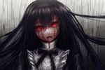  akemi_homura black_hair blood close goth-loli gothic headband homulilly lastdark lolita_fashion long_hair mahou_shoujo_lyrical_nanoha red_eyes tie waifu2x 