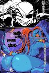  2016 anus butt claws cum cum_in_pussy cum_inside cum_on_penis female fish hair hand_on_butt human male male/female mammal marine nam nipples nude penis protagonist_(undertale) pussy red_hair sex tongue tongue_out undertale undyne video_games 