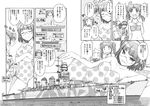  :&gt; battleship bikini bottle breasts collarbone comic commentary_request eating fang glasses greyscale hand_on_own_thigh headdress heart kantai_collection large_breasts lying military military_vehicle monochrome multiple_girls musashi_(kantai_collection) nakajima_rei northern_ocean_hime one-piece_swimsuit polka_dot polka_dot_swimsuit rm_roma_(battleship) roma_(kantai_collection) ryuujou_(kantai_collection) ship short_hair smile spoken_heart sweatdrop swimsuit translation_request twintails warship watercraft zuikaku_(kantai_collection) |_| 