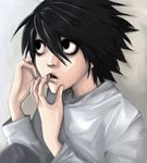  1boy black_hair death_note l male_focus solo 