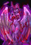  2016 anthro anthrofied black_background blue_feathers breasts english_text equine feathered_wings feathers female friendship_is_magic fur hair hi_res horn long_hair looking_at_viewer mammal multicolored_feathers multicolored_hair my_little_pony navel nude ogaraorcynder paint paintbrush purple_eyes purple_feathers purple_fur purple_hair red_feathers simple_background solo text twilight_sparkle_(mlp) two_tone_hair watermark wide_hips winged_unicorn wings yellow_feathers 