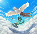  avian bird cloud cloudscape delkon eagle feline female flying love male mammal shadow sky sky-board sun surfing 