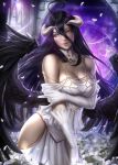  albedo_(overlord) ayyasap cleavage dress horns overlord wings 
