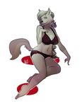 anthro bra breasts canine clothing female happylittlecloud looking_at_viewer mammal navel panties simple_background solo underwear white_background wolf 