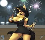  2016 alcohol amber_steel anthro areola beverage black_hair blush breasts cleavage clothed clothing equine fan_character female food hair horn mammal metalfoxxx my_little_pony nipples solo taquilla unicorn 