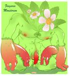  dogfu dripping flora_fauna flower fragaria_monsterum male monster muscular nipples not_furry penis plant solo 