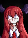  koakuma long_hair multiple_tongues red_hair solo tears touhou 