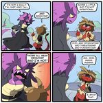  anthro bush_viper clothing comic english_text female garter_snake lizard monster_girl reptile scalie scalie_schoolie shenanimation speech_bubble teresa_(scalie_schoolie) text violet_(scalie_schoolie) webcomic 