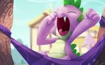  blitzdrachin dragon fangs friendship_is_magic male my_little_pony solo spike_(mlp) 