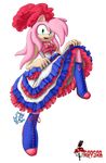  2016 absurd_res alpha_channel amy_rose anthro blue-paint-sea clothing dancing dress female hedgehog hi_res mammal solo sonic_(series) 