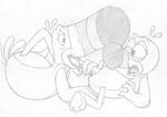  age_difference anthro avian beak bird duo erection froot_loops incest lying male male/male mascot mizzyam monochrome on_back on_side one_eye_closed open_mouth oral pencil_(artwork) penis penis_grab reclining size_difference tapering_penis tongue tongue_out toucan toucan_sam toucan_sam&#039;s_nephews traditional_media_(artwork) wince winged_arms wings 