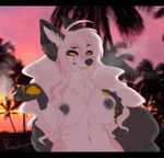  2016 anthro breasts canine dan_(purrchinyan) female fox fur hair long_hair mammal nipples nude pink_fur pink_hair purrchinyan smile tongue tongue_out 