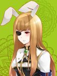  animal_ears armband blonde_hair breasts bunny_ears chiester00 chiester_sisters eyepatch long_hair medium_breasts red_eyes saya6382 solo umineko_no_naku_koro_ni 