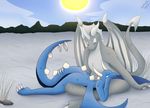  blue_eyes caressing dragon drake-rex invalid_tag michael skaoi snow sun sunbathing tundra 