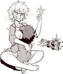  2boys angry ass bad_id bad_tumblr_id bakugou_katsuki bakugou_mitsuki between_breasts blush boku_no_hero_academia breasts cheating girl_on_top greyscale head_between_breasts hetero inverted_nipples large_breasts leg_lock mature middle_finger midoriya_izuku monochrome mother_and_son multiple_boys netorare nipples sex spiked_hair straddling sweat tenk upright_straddle 