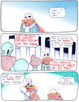  2016 aftertale animated_skeleton bone clothing comic dialogue english_text gloves loverofpiggies male papyrus_(undertale) sans_(undertale) scarf skeleton text tree undead undertale video_games 