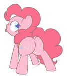  alpha_channel blue_eyes butt equine female feral friendship_is_magic hair horse looking_back mammal mr-degration my_little_pony pink_hair pinkie_pie_(mlp) tongue tongue_out 