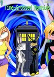  ace_bunny ancestor bbmbbf bodysuit bugs_bunny clothing comic cover cover_page eyelashes female gloves half-closed_eyes lagomorph lexi_bunny lola_bunny loonatics_unleashed looney_tunes male mammal palcomix police_box portal rabbit scrunchie shirt shorts skinsuit tank_top tardis text tight_clothing time_travel warner_brothers whiskers 