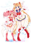 :d arichel bishoujo_senshi_sailor_moon blonde_hair blue_eyes blue_sailor_collar blush boots bow brooch chibi_usa choker dated double_bun elbow_gloves full_body gloves hair_ornament hairpin happy_birthday heart heart_choker height_difference holding_hands jewelry knee_boots long_hair looking_at_viewer magical_girl multicolored multicolored_clothes multicolored_skirt multiple_girls open_mouth pink_footwear pink_hair pink_sailor_collar pleated_skirt red_bow red_eyes red_footwear sailor_chibi_moon sailor_collar sailor_moon sailor_senshi sailor_senshi_uniform short_hair skirt smile standing super_sailor_chibi_moon super_sailor_moon tiara tsukino_usagi twintails very_long_hair white_gloves yellow_choker 