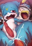  ahegao anal anal_penetration animal_genitalia anthro arched_back arm_around_neck avian butt butt_grab cum cum_from_ass cum_in_ass cum_inside cum_splatter cum_while_penetrated cumshot digimon duo erection front_view genital_slit hand_on_butt hands-free hawkmon kicktyan lying male male/male on_back one_eye_closed open_mouth orgasm orgasm_face penetration penis scalie slit sweat sweatdrop tapering_penis tears tongue tongue_out veemon vein veiny_penis 