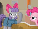  angry better_version_at_source blue_eyes blush bow clothing duo earth_pony equine female feral friendship_is_magic fur hair horse kitchen lil-lovey_(artist) mammal maud_pie_(mlp) my_little_pony pink_hair pinkie_pie_(mlp) pony purple_hair 