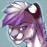  ambiguous_gender anthro feline kellwolfik leopard looking_at_viewer mammal one_eye_closed simple_background smile solo 