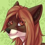  anthro canine female half-closed_eyes kellwolfik looking_at_viewer mammal simple_background smile solo 