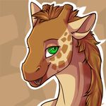  ambiguous_gender anthro giraffe kellwolfik looking_at_viewer mammal simple_background smile solo tongue tongue_out 