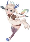  arms_behind_back ass bangs blonde_hair blue_eyes blush breasts collarbone dark_skin dress ebifurya eyebrows eyebrows_visible_through_hair folded_leg full_body gradient_hair granblue_fantasy hair_ornament highres holding holding_staff io_euclase leaning_forward long_hair long_sleeves looking_at_viewer magical_girl multicolored_hair open_mouth outstretched_arms shoes simple_background small_breasts smile solo staff thighhighs twintails white_background 