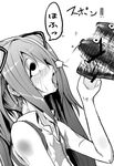  after_fellatio crying crying_with_eyes_open emphasis_lines empty_eyes fucked_silly greyscale hatsune_miku hetero highres kodomonomikata_(noikurezant) long_hair monochrome open_mouth penis saliva solo_focus tears translation_request vocaloid 